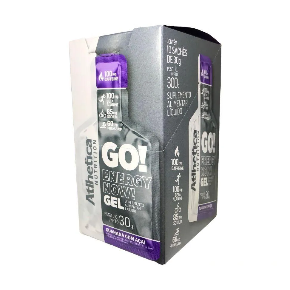GO ENERGY NOW GEL (DISPLAY 10 UNID. 30G) - SABOR: GUARANá C/ AçAí