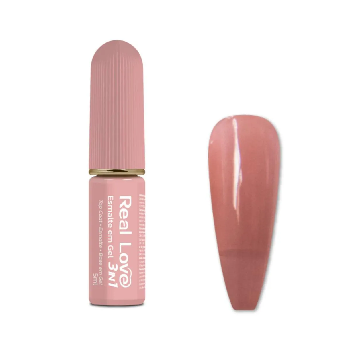 ESMALTE EM GEL 5ML  3 EM 1 COR010  - REAL LOVE