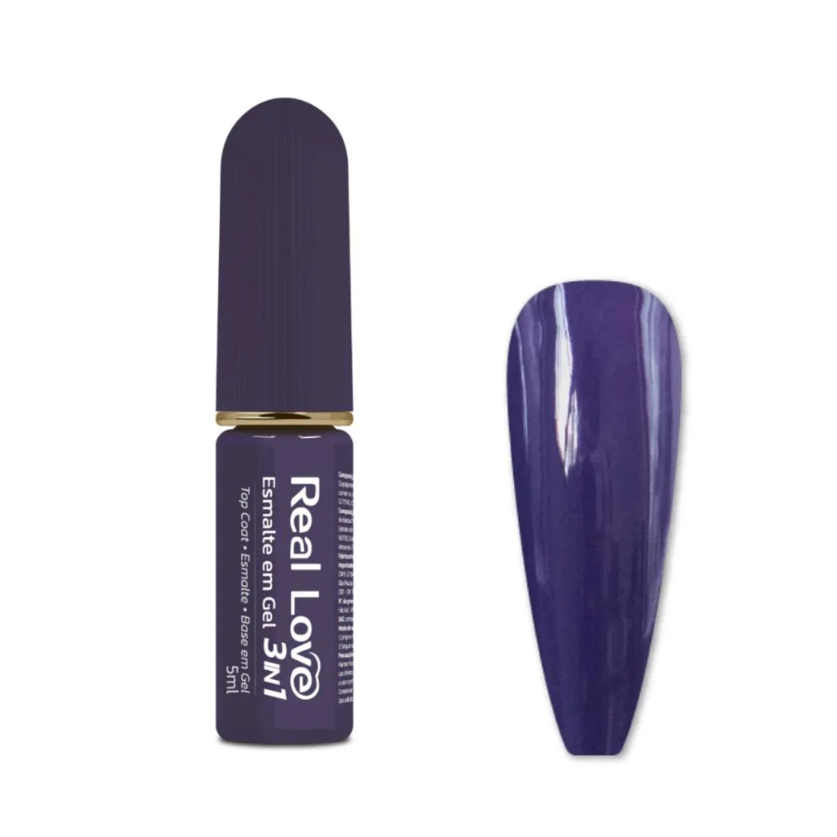 ESMALTE EM GEL 5ML  3 EM 1 COR058  - REAL LOVE