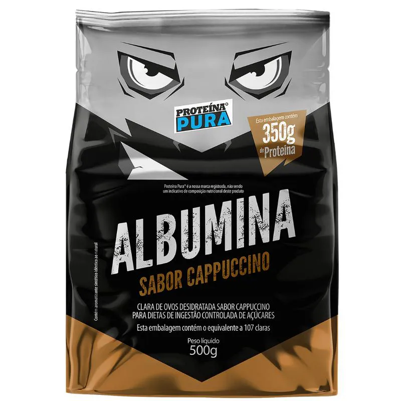 ALBUMINA 500G PROTEíNA PURA - SABOR CAPPUCCINO