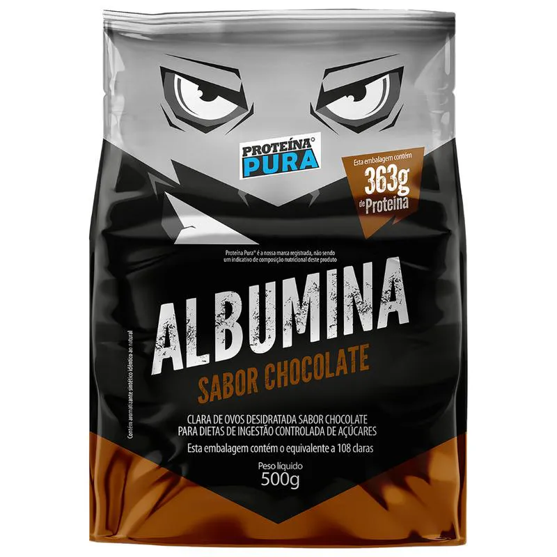 ALBUMINA 500G PROTEíNA PURA - SABOR CHOCOLATE
