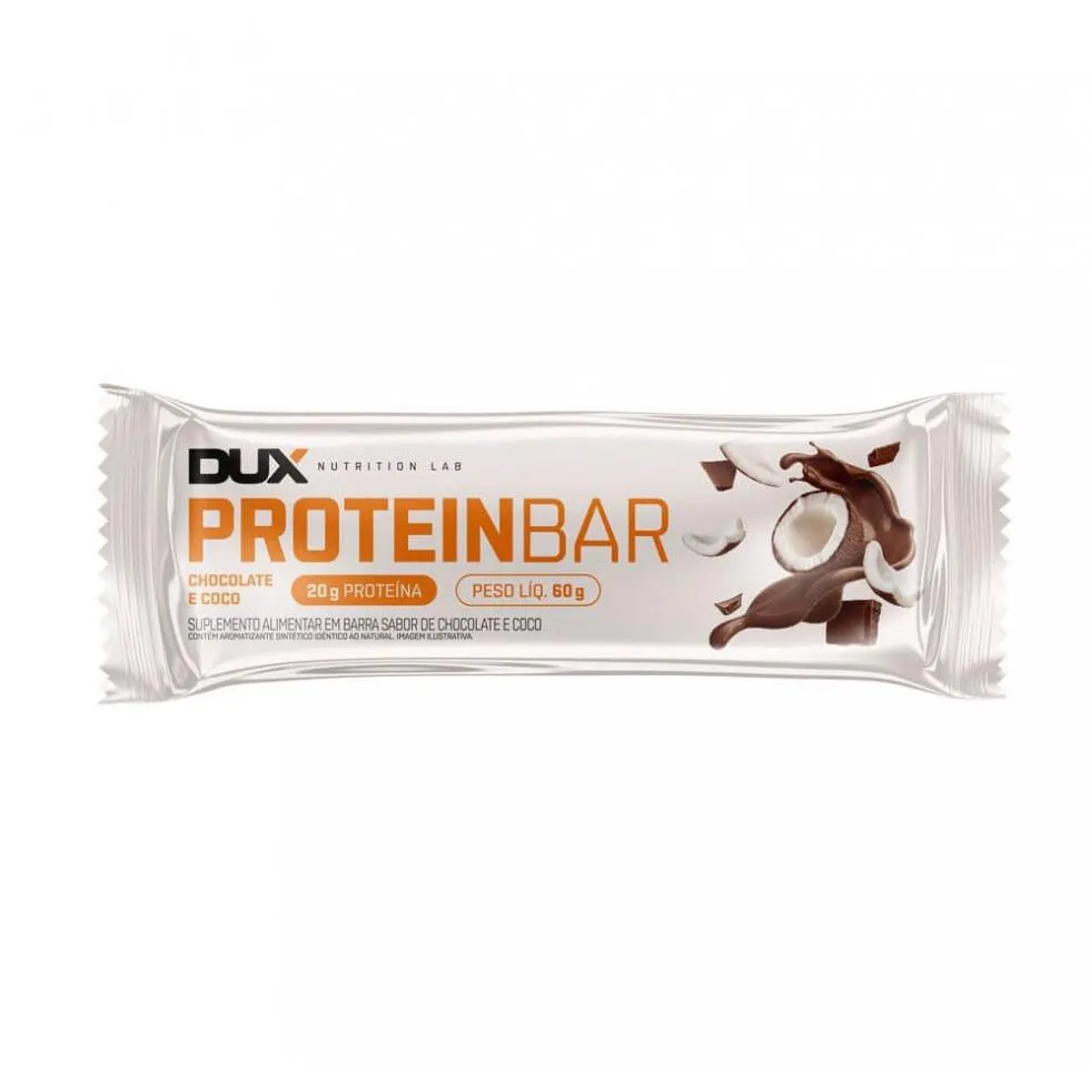 DUX PROTEIN BAR (60G) - SABOR: CHOCOLATE C/ COCO
