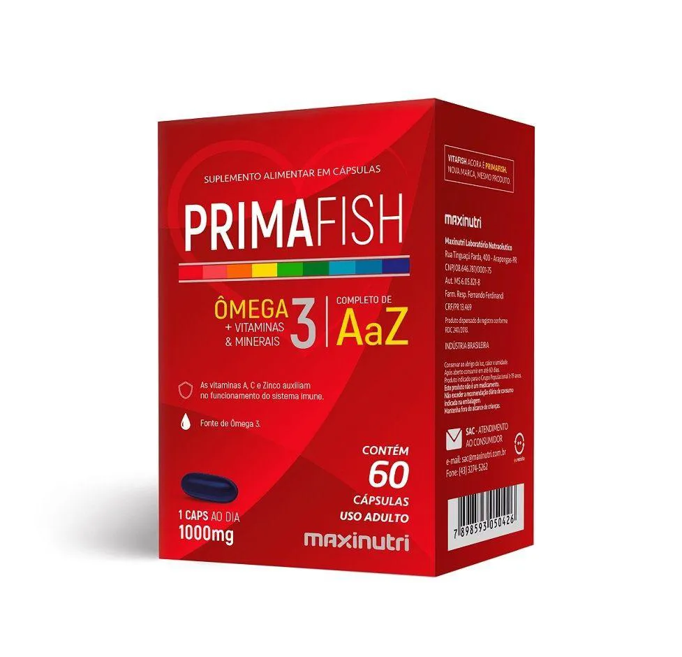 PRIMA FISH 1000MG (60 CAPS) - PADRãO: ÚNICO