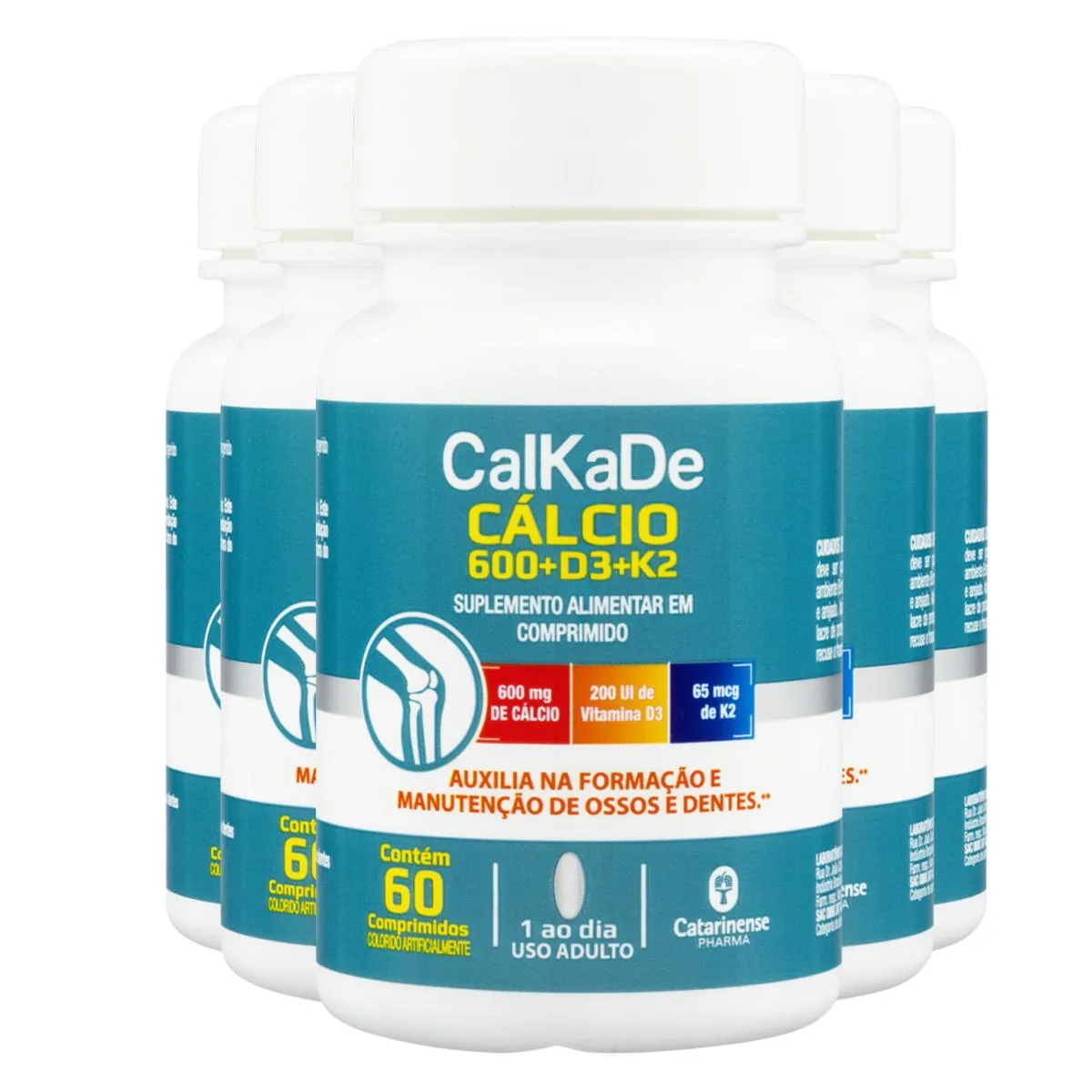 Kit 5 Calkade Catarinense 60 Comprimidos