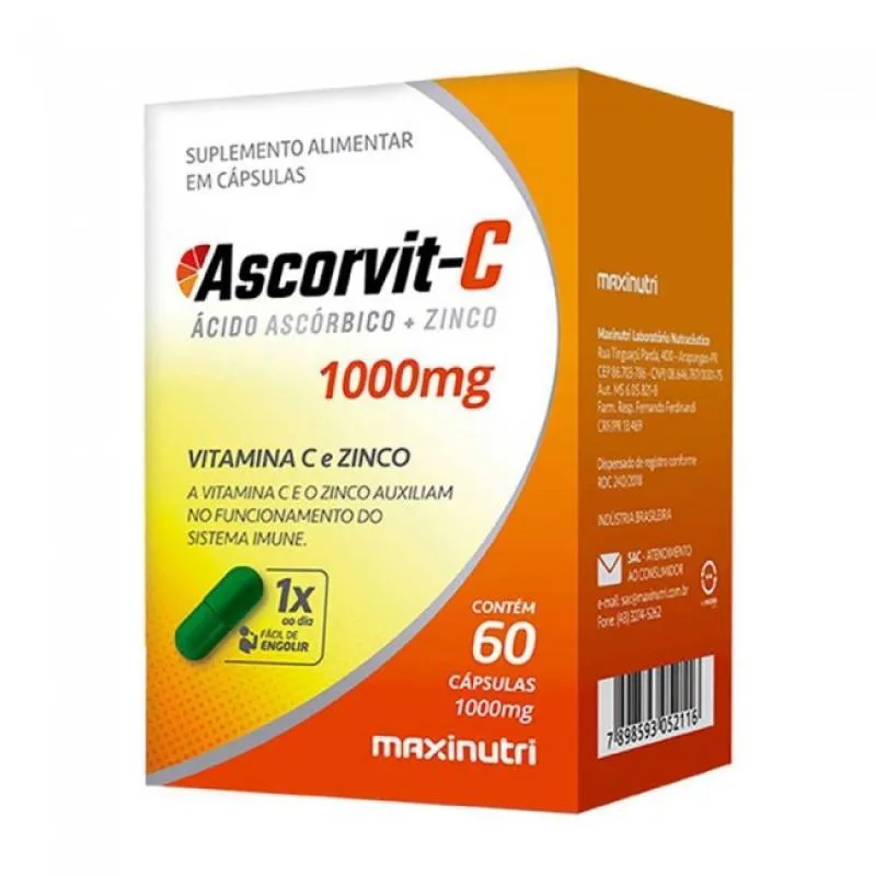ASCORVIT-C 1000MG (60 CAPS) - PADRãO: ÚNICO