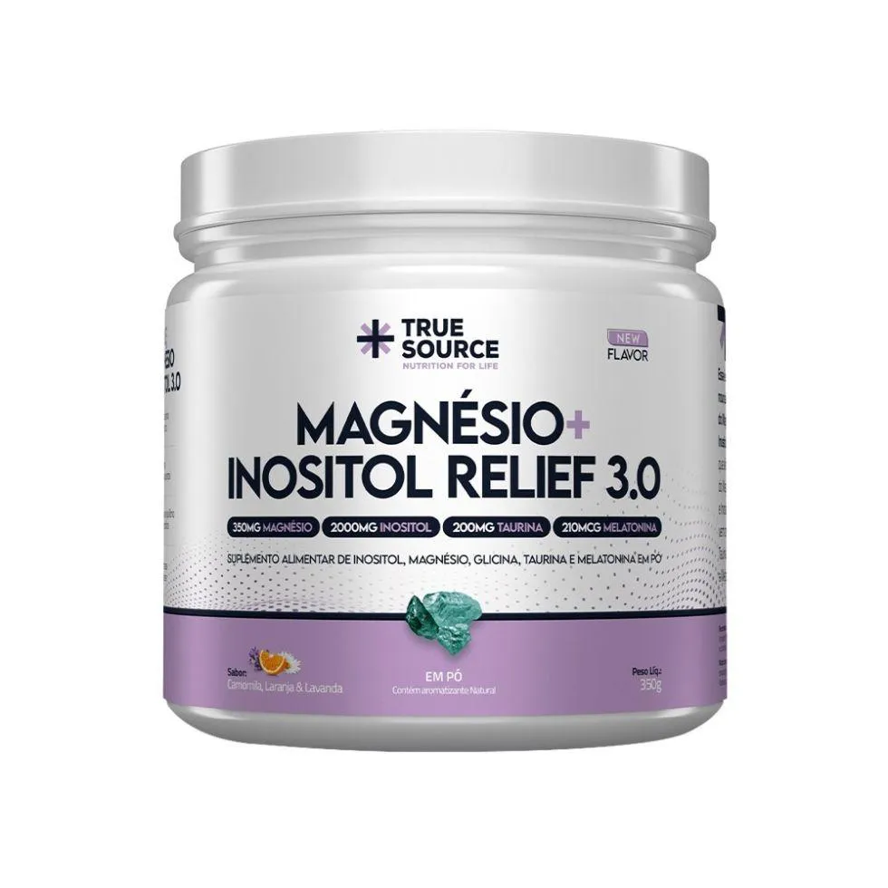 MAGNéSIO + INOSITOL RELIEF 3.0 (350G) - SABOR: CAMOMILA, LARANJA E LAVANDA