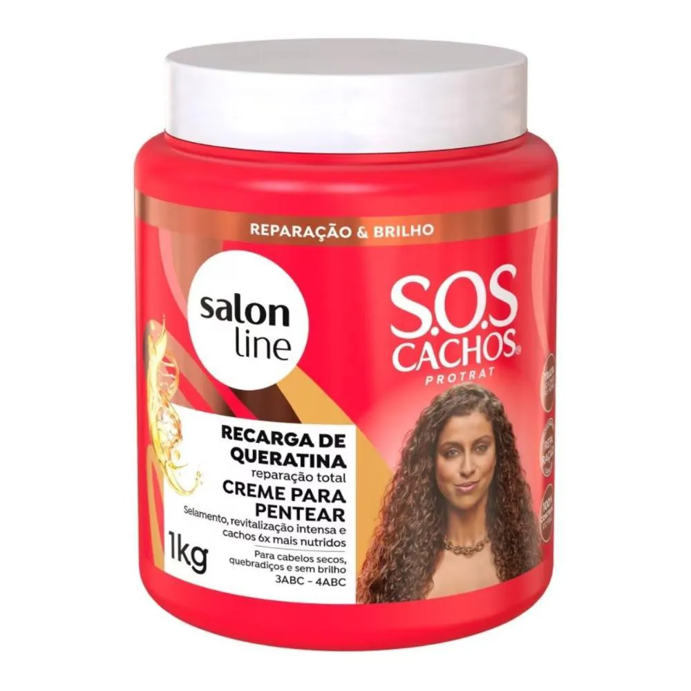 SALON LINE SOS CACHOS RECARGA CREME PARA PENTEAR 1KG