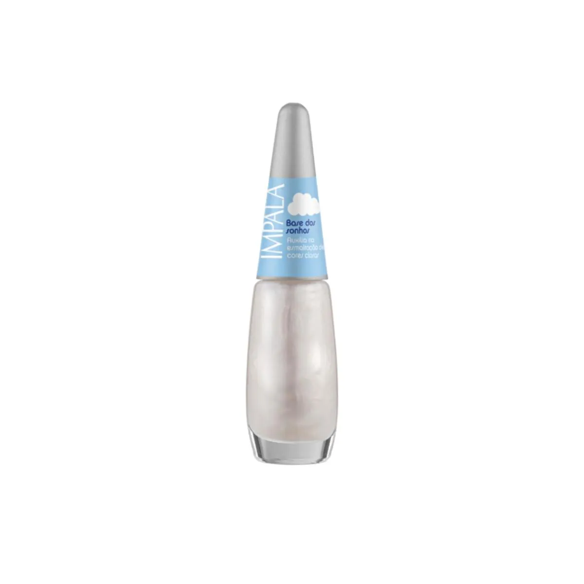 ESMALTE IMPALA BASE DOS SONHOS PEROLADO COR BRANCA PARA UNHA