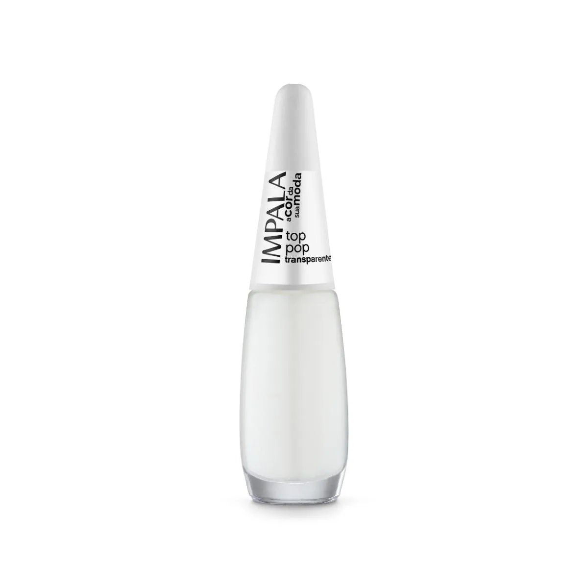 ESMALTE IMPALA COLEçãO A COR DA MODA TOP POP TRANSPARENTE
