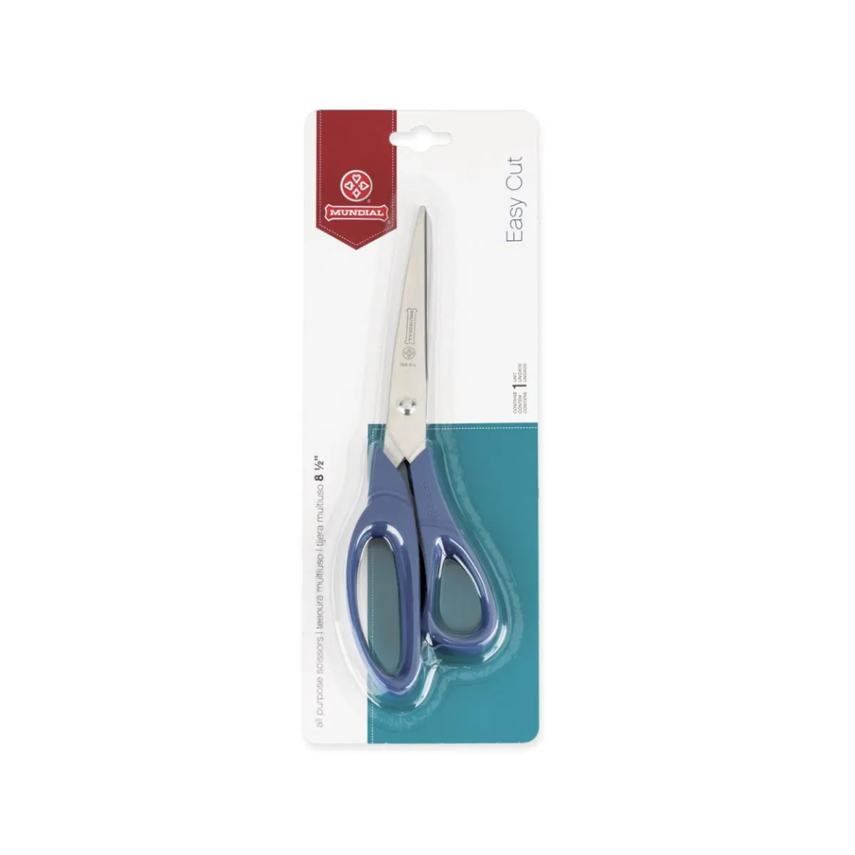 TESOURA MULTIUSO AZUL FIO LISO CORTFáCIL 160N 8.1/2 MUNDIAL