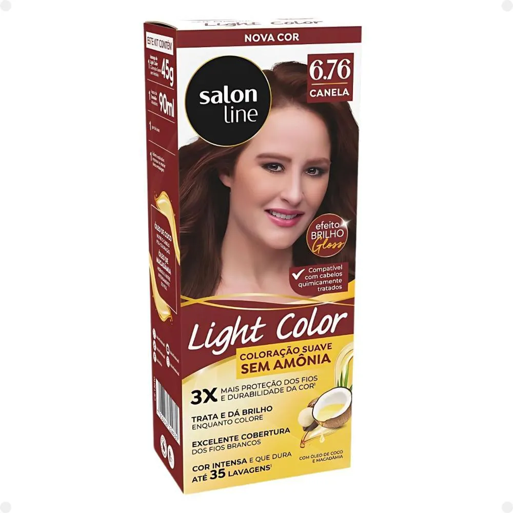 COLORAçãO SUAVE SALON LINE LIGHT COLOR 6.76 CANELA