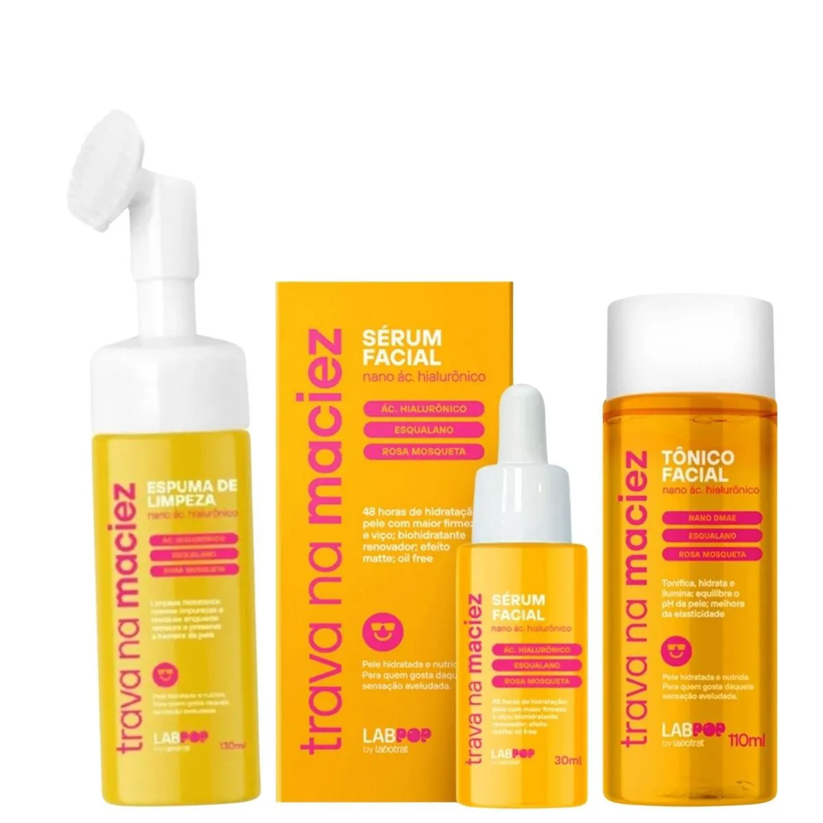 KIT LABOTRAT TRAVA NA MACIEZ TôNICO+SéRUM+ESPUMA DE LIMPEZA