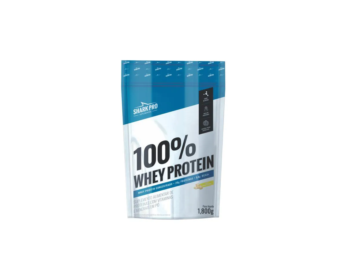 100% WHEY PROTEIN - WPC WHEY PROTEIN POTE 1,8 KG SABOR CHOCOLATE BRANCO
