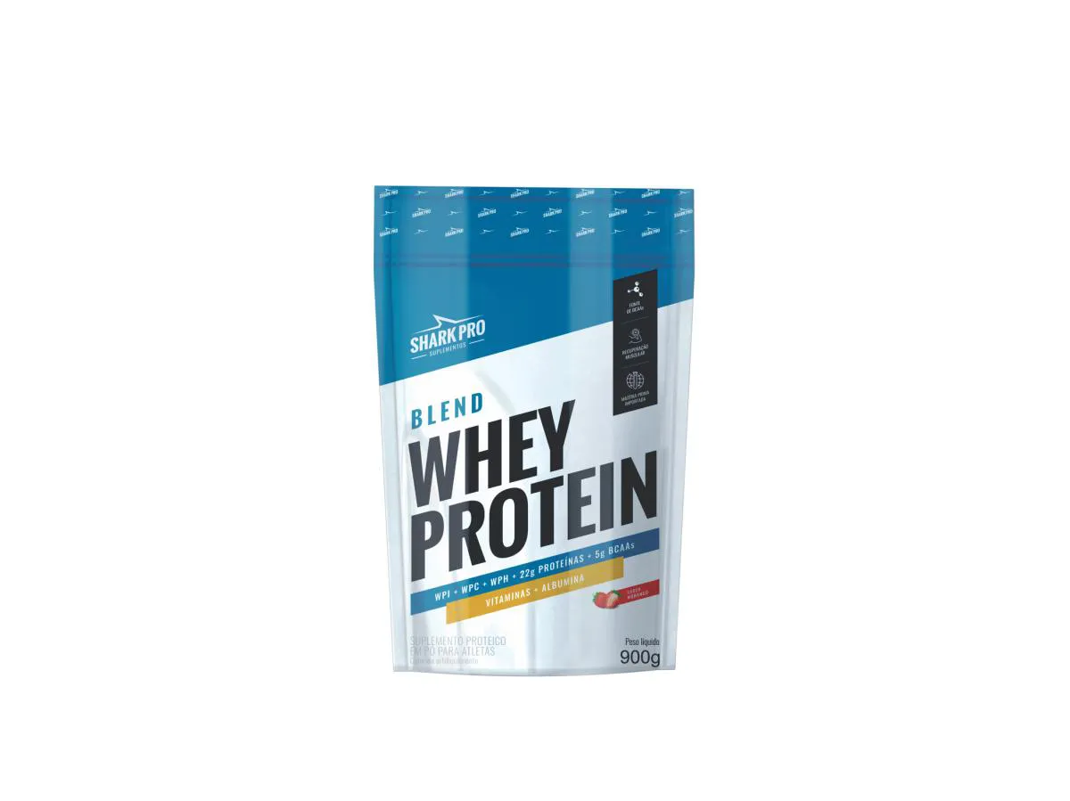 BLEND WHEY PROTEIN REFIL 900 G - SABOR MORANGO