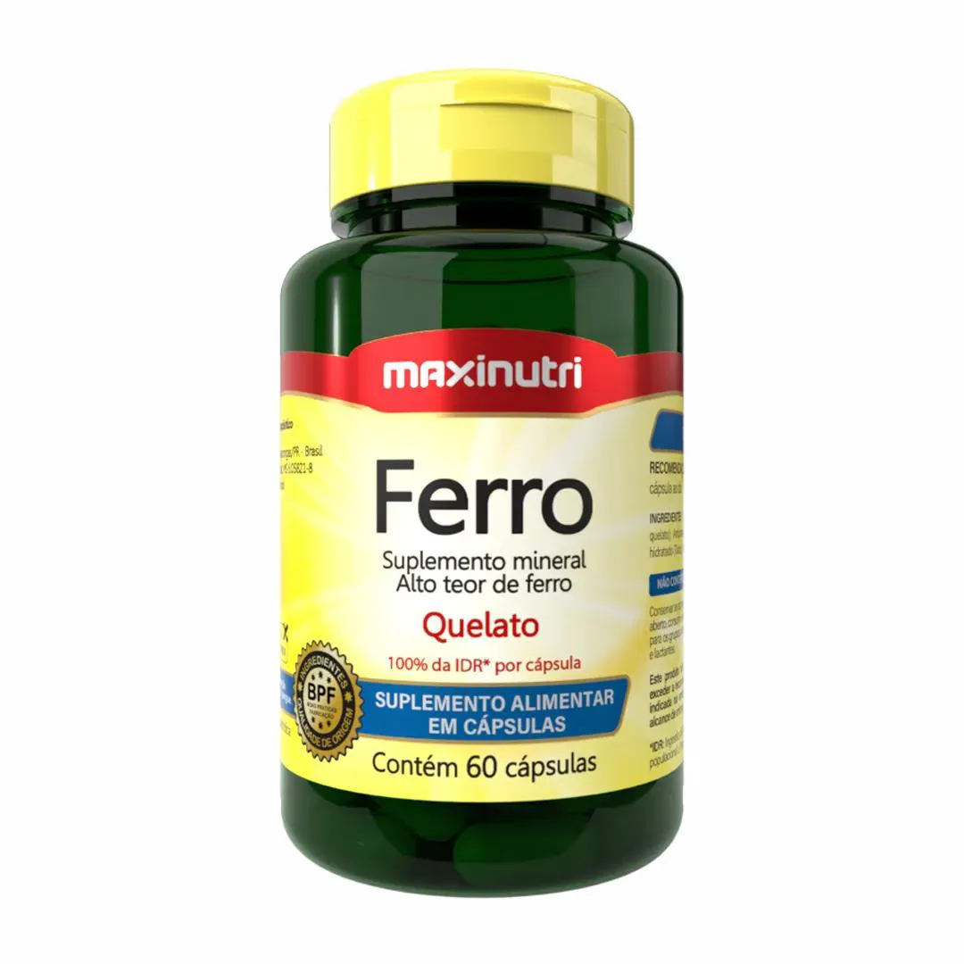 FERRO QUELATO C/60 CáPSULAS MAXINUTRI