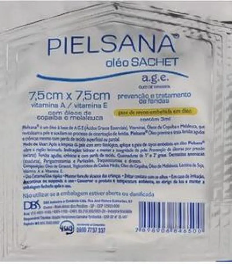 PIELSANA GAZE RAYON ÓLEO AGE - SACHê 7.5CMX7.5CM - UNIDADE