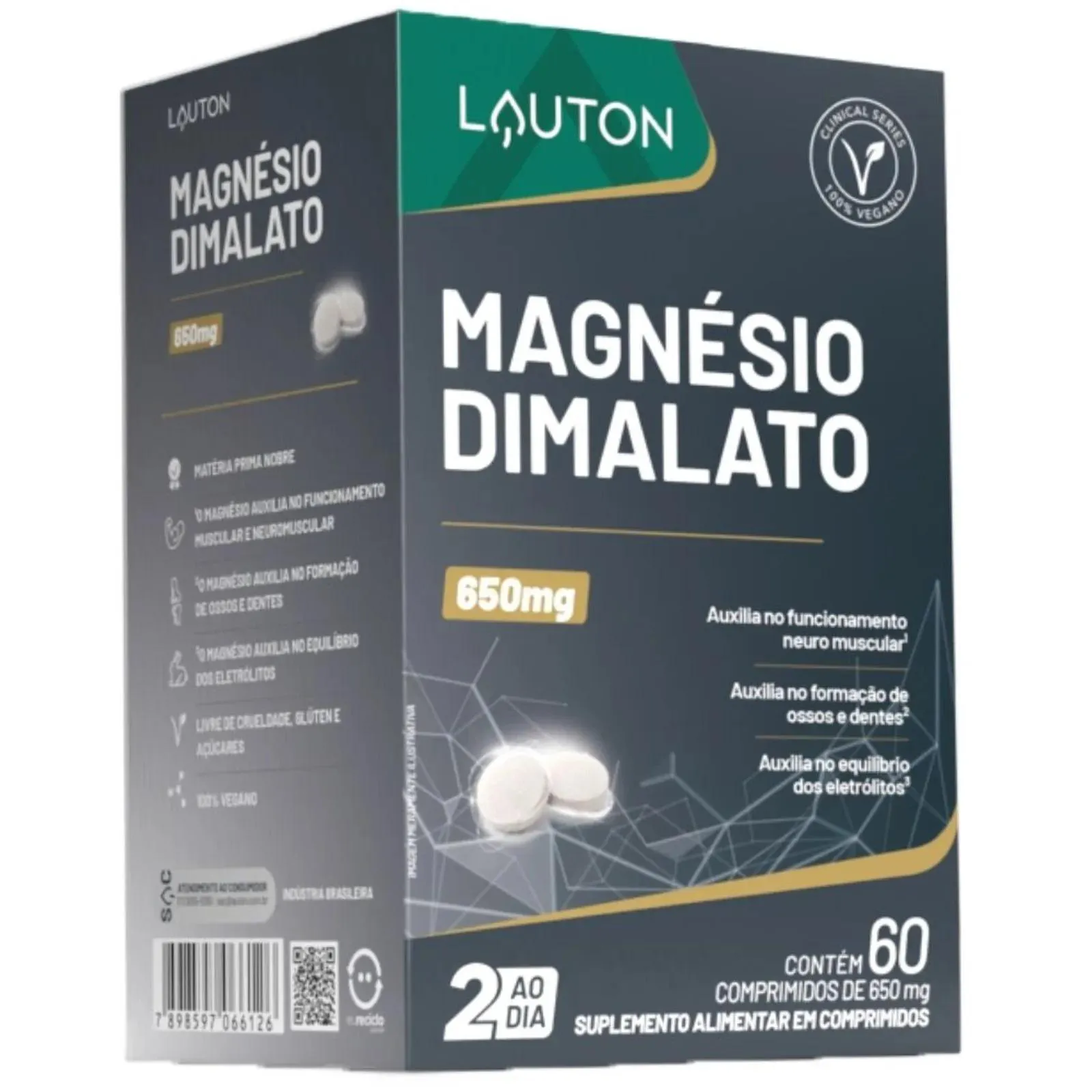 Magnésio Dimalato 60 Comprimidos - Lauton