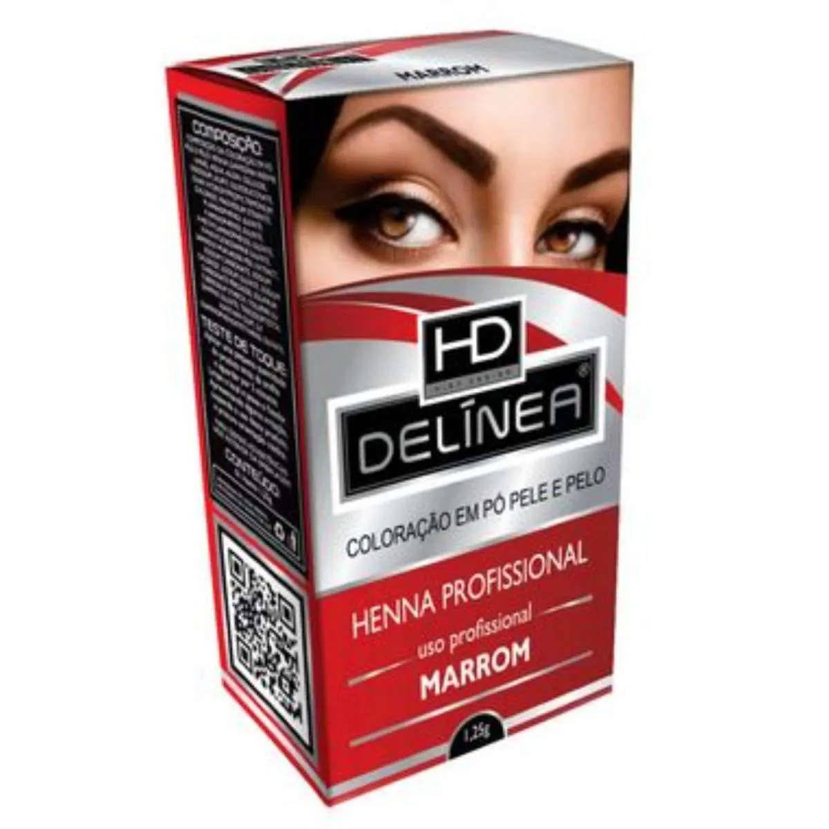 DELINEA HENNA PROFISSIONAL 1,25GR   SOLUÇÃO CREMOSA DE MISTURA 10ML MARROM