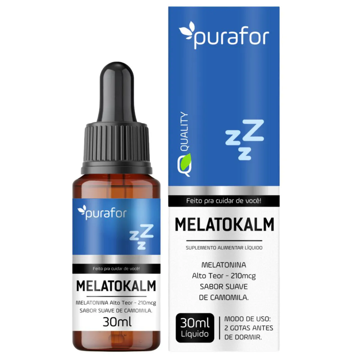 GOTAS MELATOKALM 30ML - PURAFOR QUALITY | RELAXAMENTO NATURAL Neutro