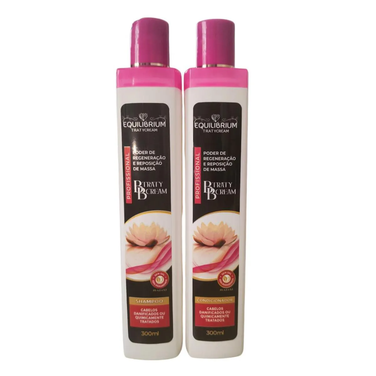 KIT CABELOS DANIFICADOS OU QUIMICAMENTE TRATADOS EQUILIBRIUM PARIS COLOR: SHAMPOO + CONDICIONADOR 300ML