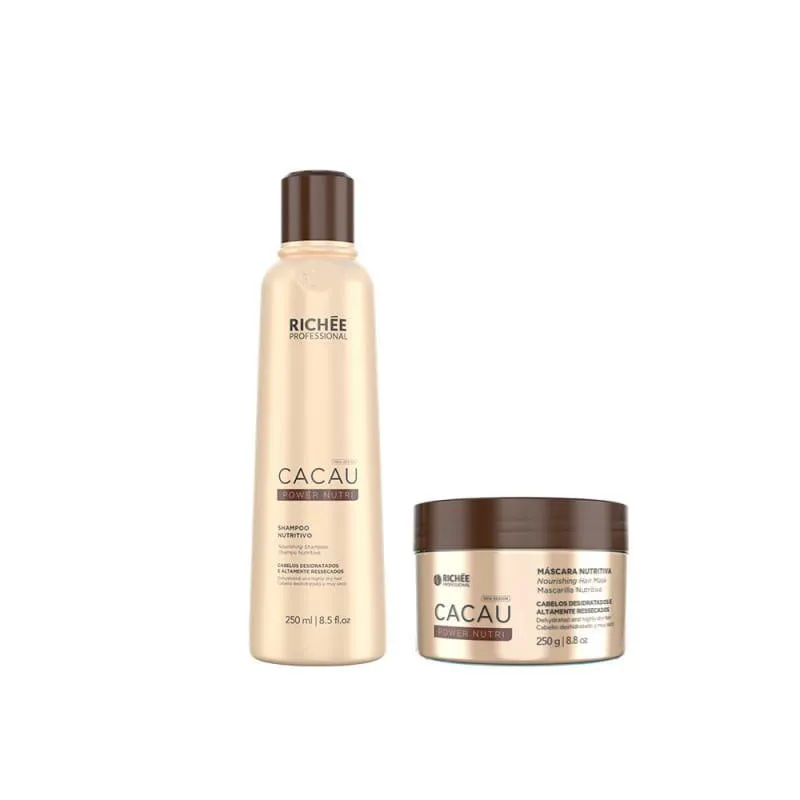 KIT CACAU POWER NUTRI HOME CARE RICHéE: SHAMPOO + MáSCARA