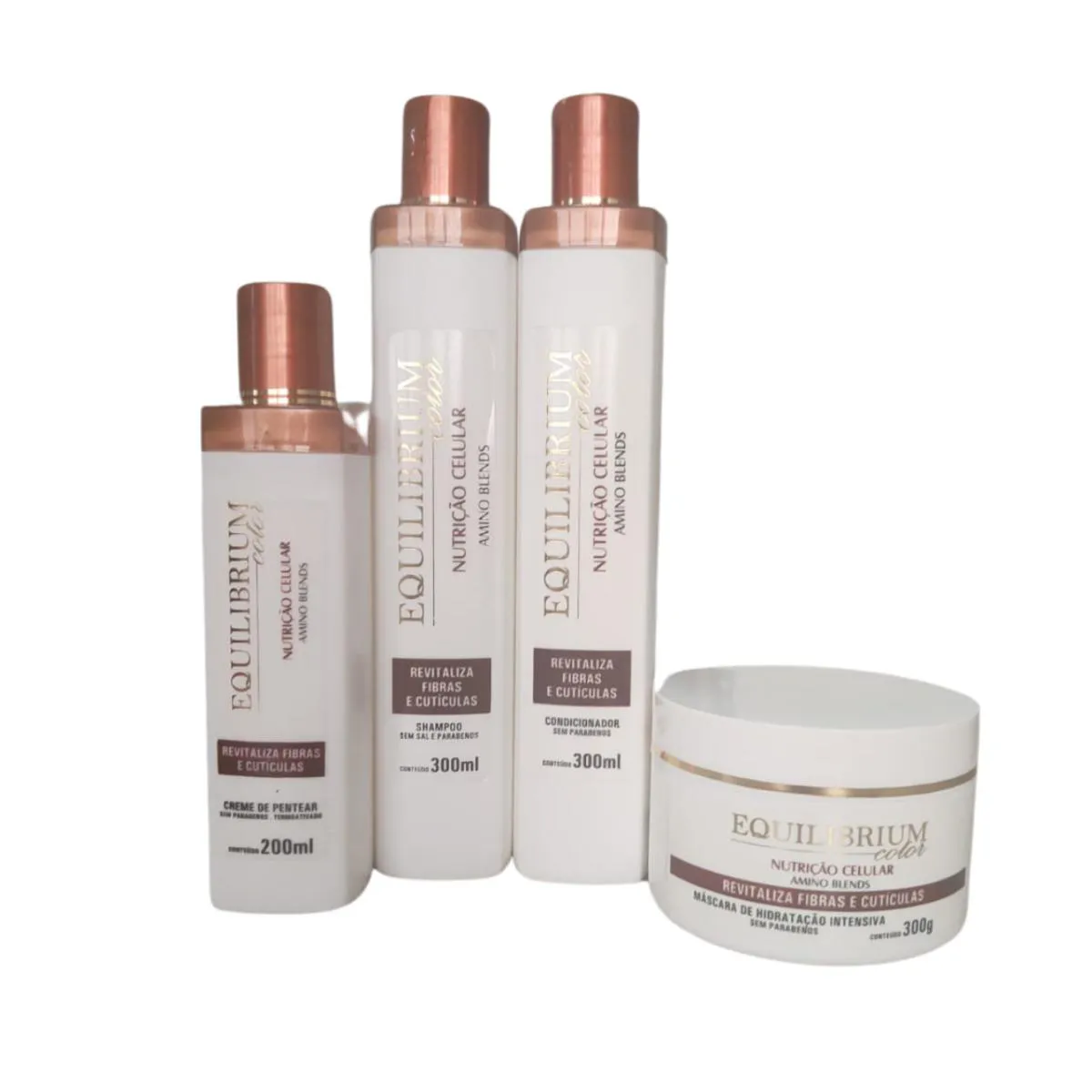 KIT COMPLETO NUTRIçãO CELULAR AMINO BLENDS EQUILIBRIUM PARIS COLOR (4 PRODUTOS)