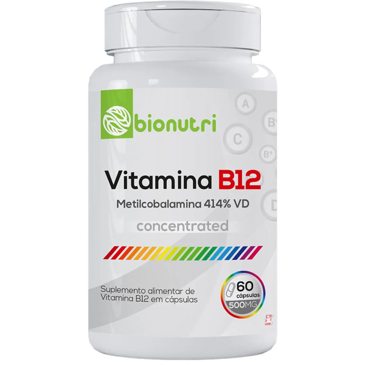 VITAMINA B12 CONCENTRADA METILCOBALAMINA 60 CAPS - BIONUTRI