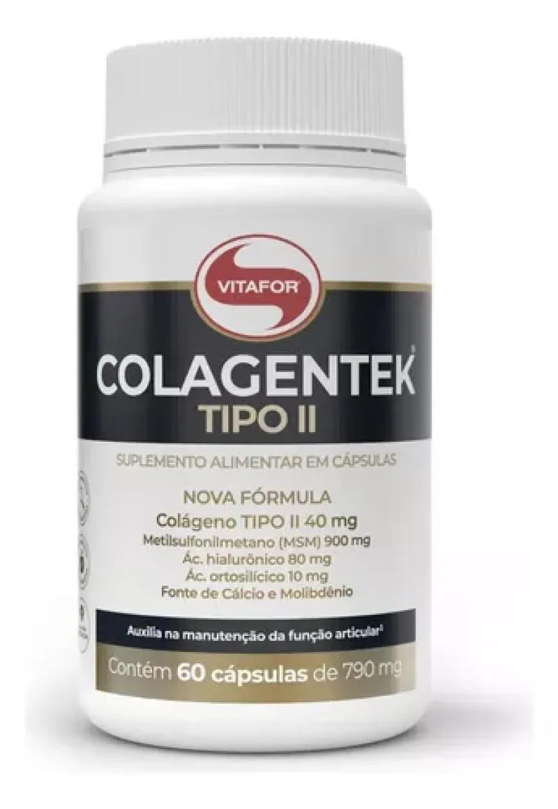 COLAGENTEK COLAGENO TIPO 2 + ACIDO HIALURONICO 60CPS VITAFOR