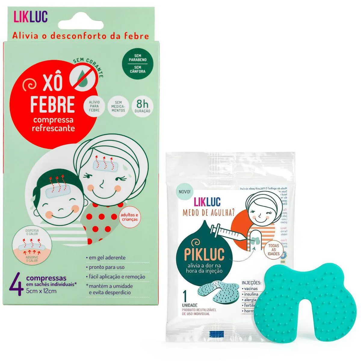 XÔ FEBRE + PIKLUC ALÍVIO PARA INJEÇÃO PICADA VACINA - LIKLUC