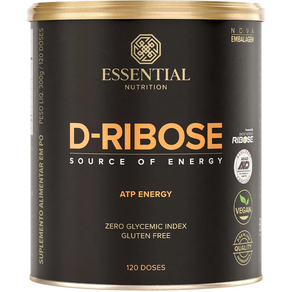 D RIBOSE ZERO íNDICE GLICêMICO - VEGANO - (300G) - ESSENTIAL NUTRITION