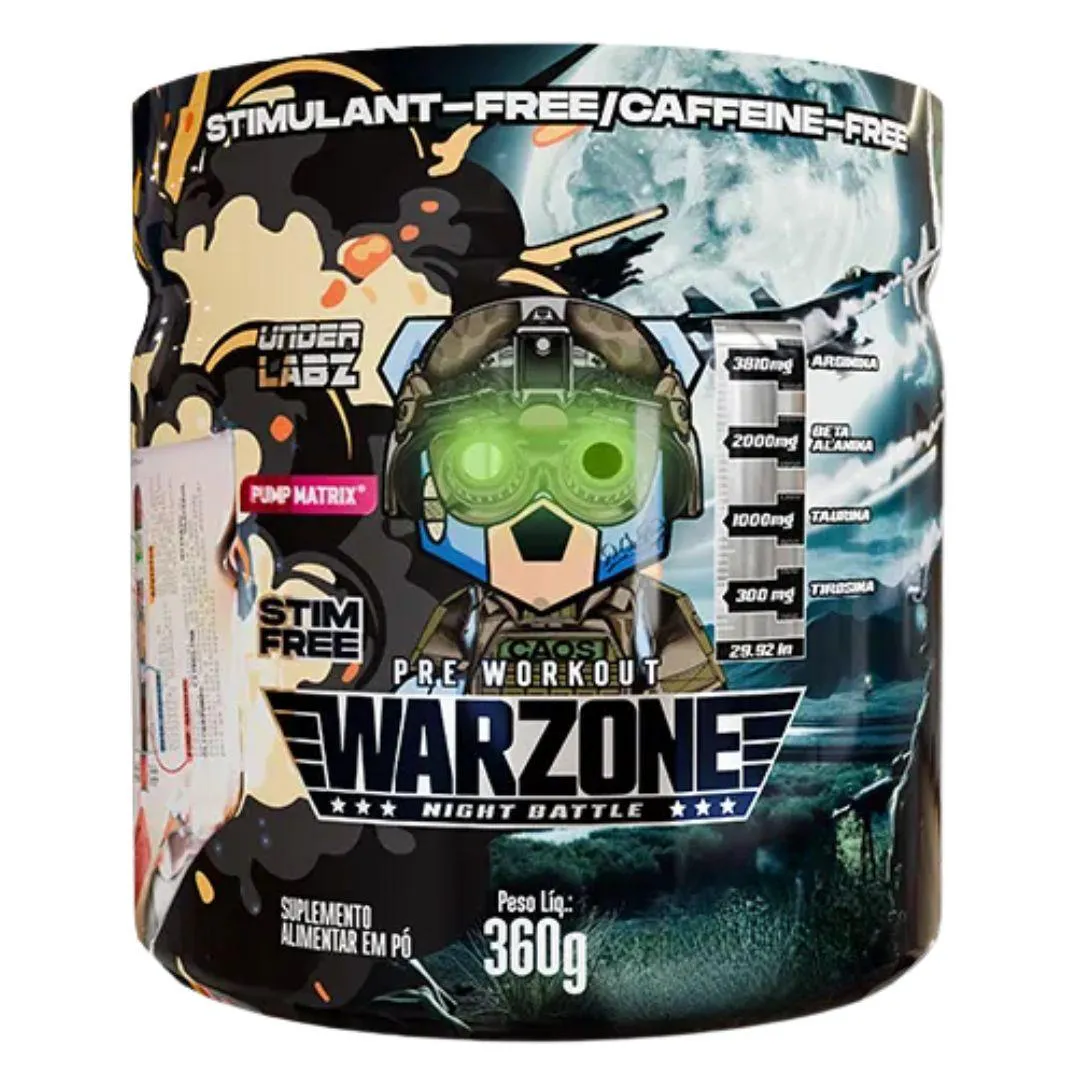 PRé TREINO WARZONE NIGTH BATTLE S/CAFEíNA BLOOD BATTLE 360G - UNDER LABZ