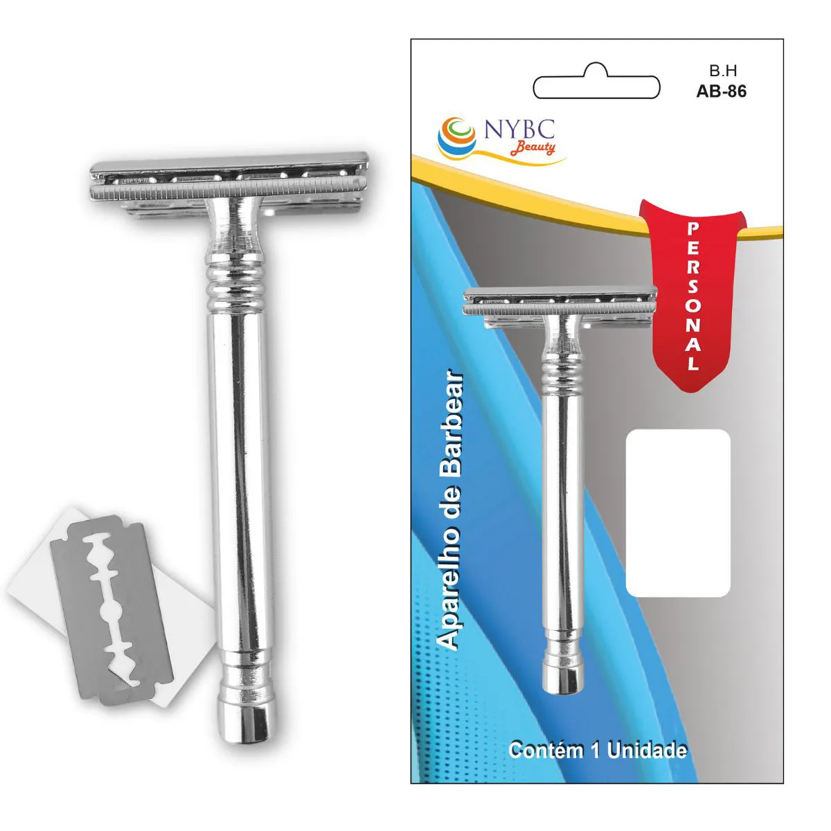 APARELHO DE BARBEAR CLASSICO, ARTICULADO C/ LAMINA INOX NYBC