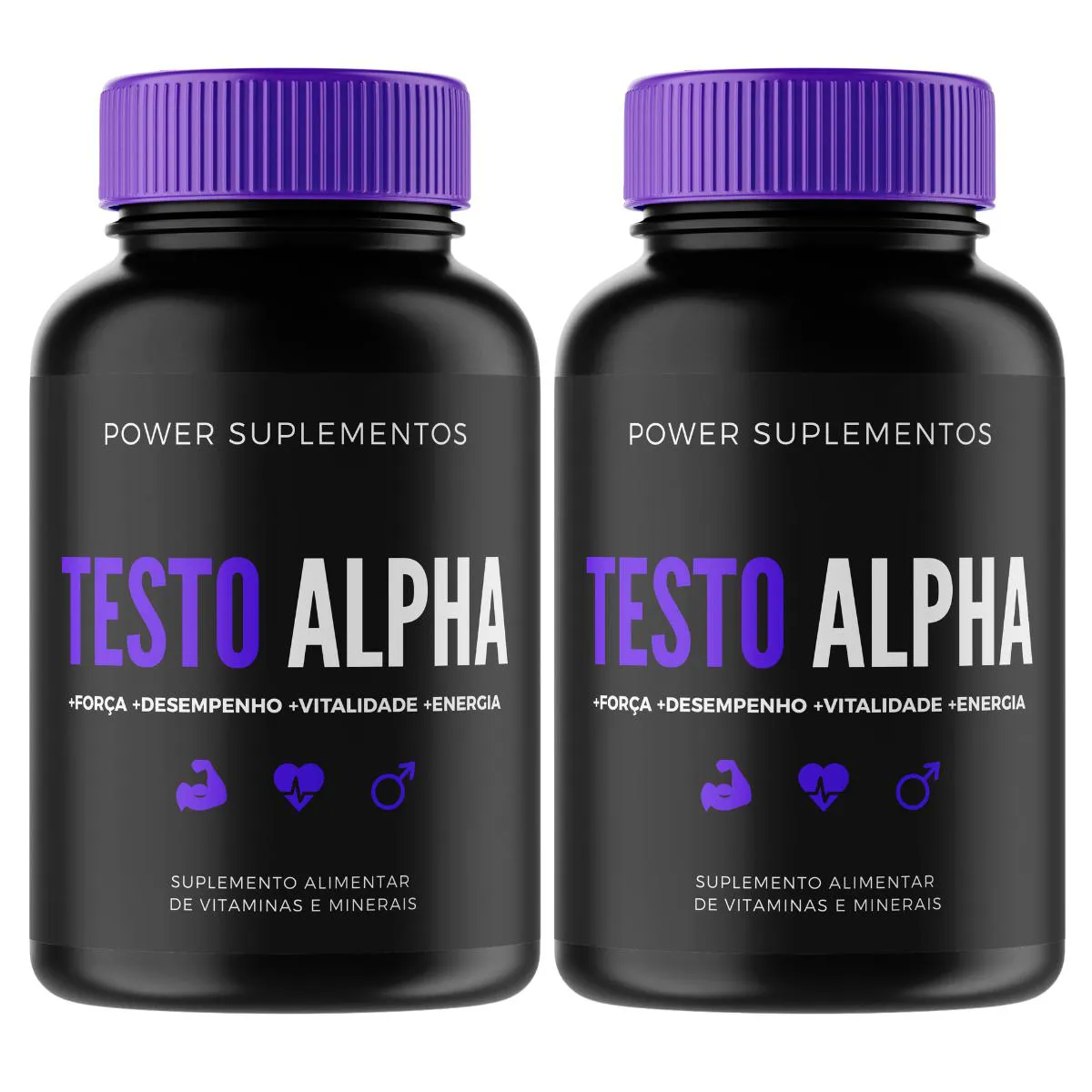 2X SUPLEMENTO MASCULINO T. ALPHA P/ HOMENS ORIGINAL ZMA CONCENTRADO 60 CAPS Neutro