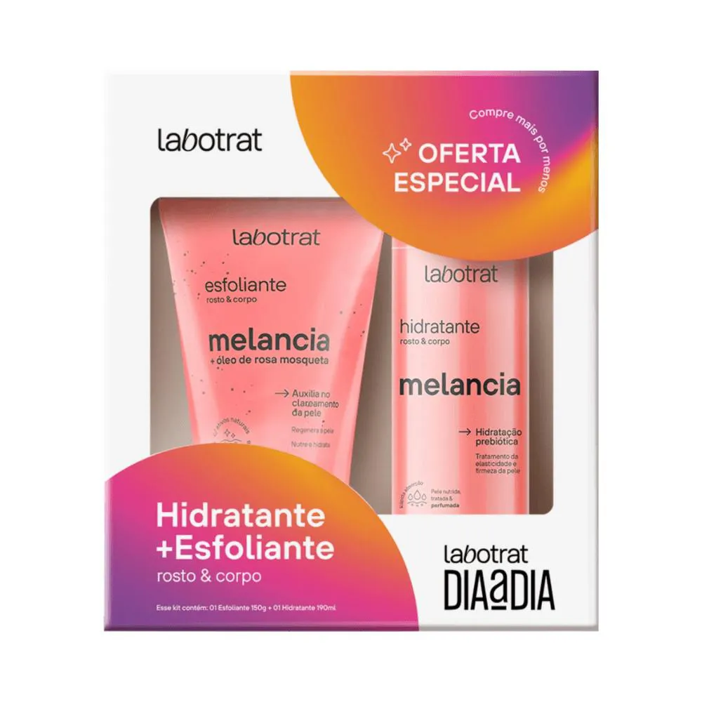 KIT LABOTRAT DIA A DIA LABOTRAT ESFOLIANTE + HIDRATANTE MELANCIA 190ML