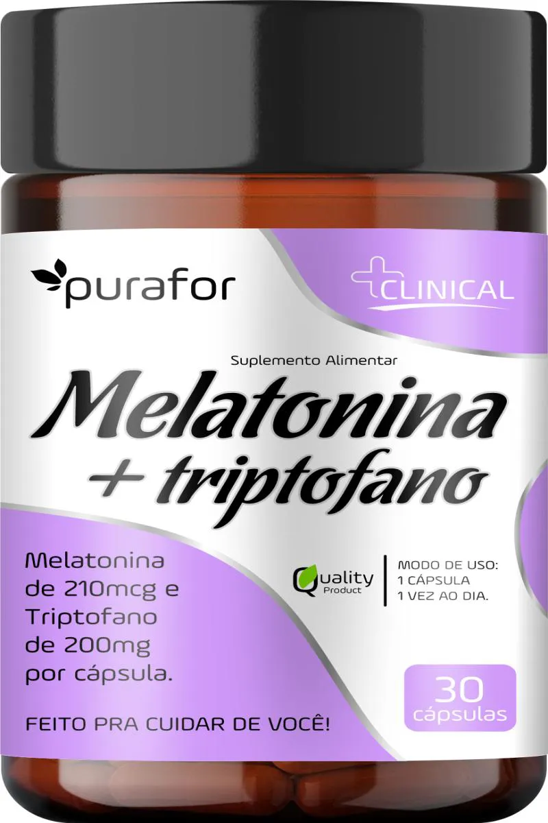 1 SUPLEMENTO DE MELATONINA COM TRIPTOFANO COM 30 CáPSULAS