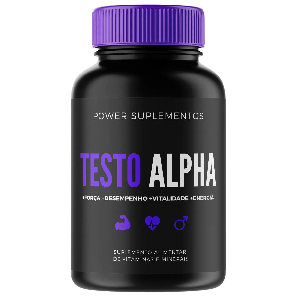 SUPLEMENTO MASCULINO TESTO ALPHA 30 CáPSULAS ENERGIA E VIGOR PARA HOMENS Neutro