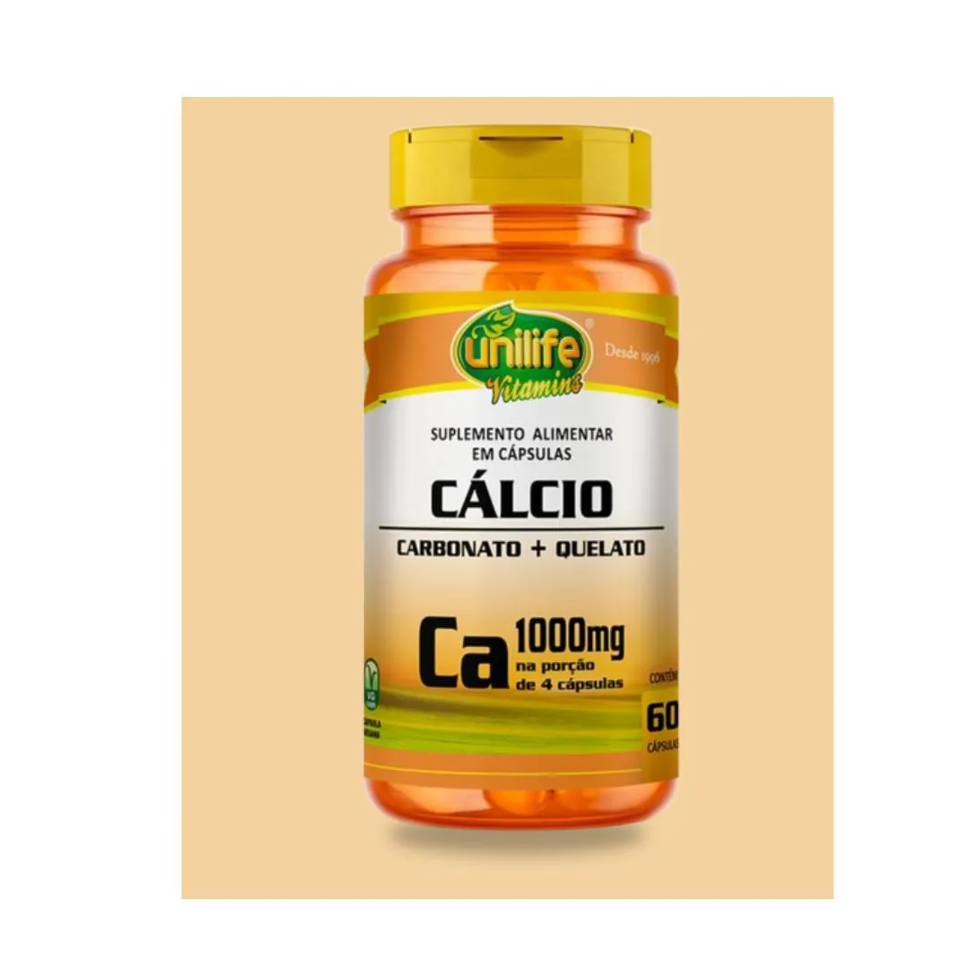 CáLCIO QUELATO - 850MG - 60 CáPSULAS - UNILIFE