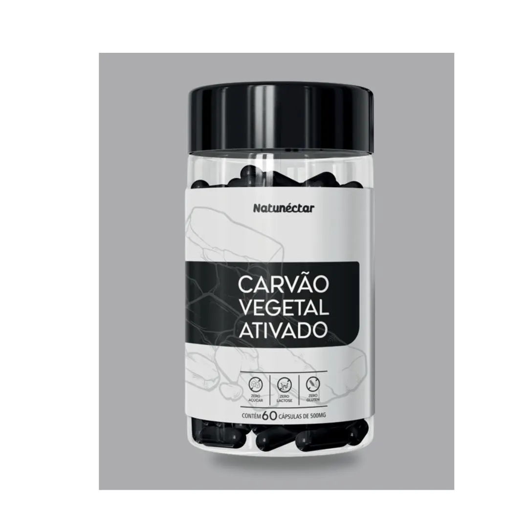 CARVãO VEGETAL ATIVADO - 60 CAPS - NATUNéCTAR