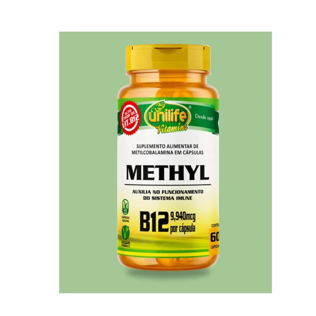 METHYL (METILCOBALAMINA – VIT B12) - 350MG - 60 CáPSULAS - UNILIFE