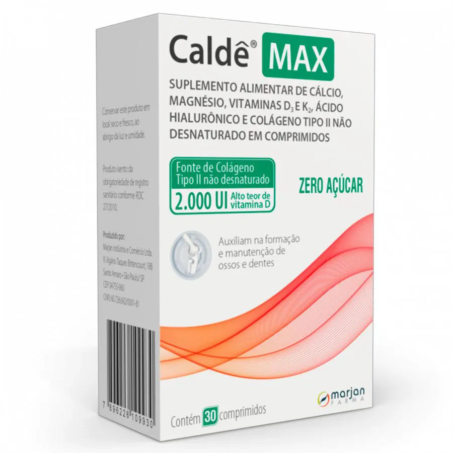 SUPLEMENTO ALIMENTAR CALDE MAX VITAMINAS COM 30 COMPRIMIDOS - MARJAN
