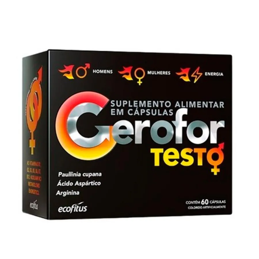 SUPLEMENTO ALIMENTAR GEROFOR TESTO VITAMINAS COM 60 CáPSULAS - ECOFITUS