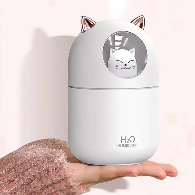 UMIDIFICADOR AROMATIZADOR DIFUSOR INFANTIL GATINHO LUZ RGB
