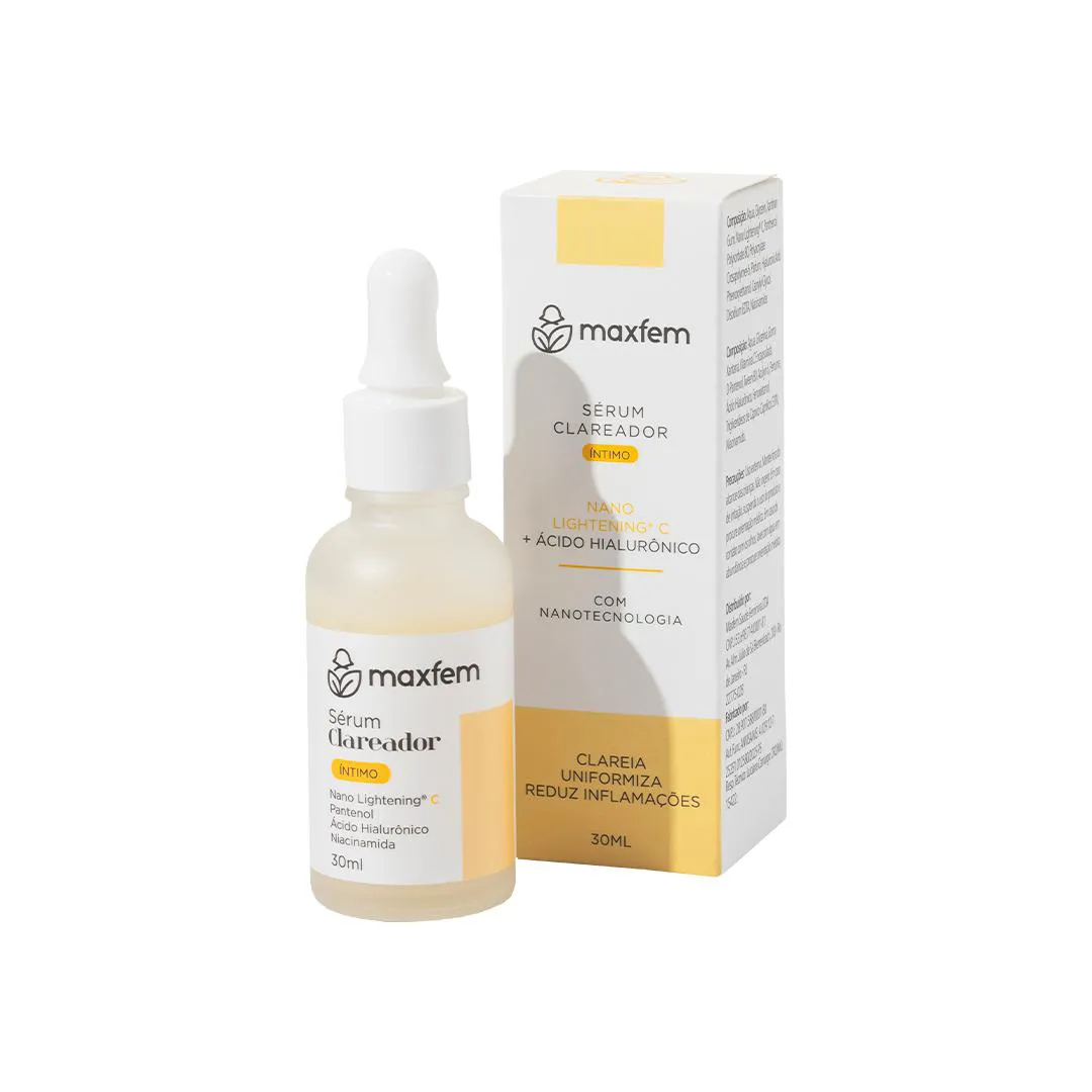 SéRUM CLAREADOR MAXFEM PARA PELE ÍNTIMA FEMININA - CLAREIA, HIDRATA E UNIFORMIZA O TOM DA PELE | 30ML