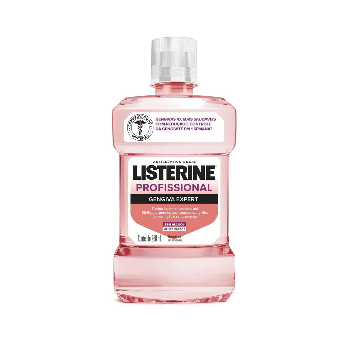 Enxaguante Bucal Listerine Profissional Gengiva Expert Sem Álcool 250ml
