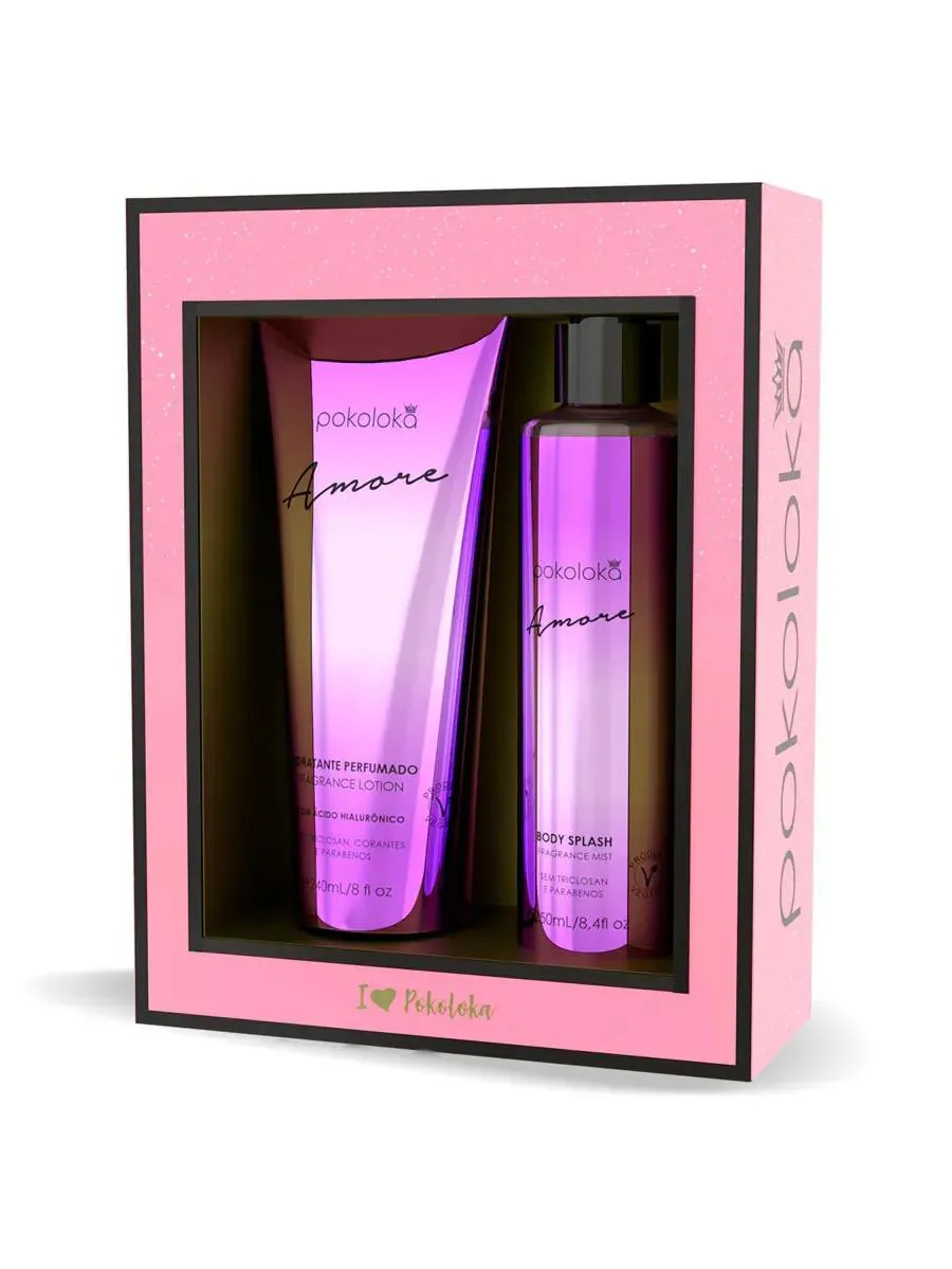 KIT POKOLOKA AMORE HIDRATANTE 240ML + BODY SPLASH 250 ML