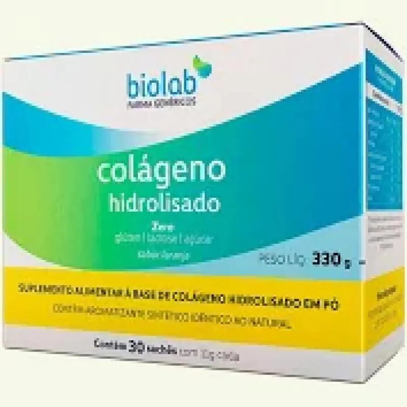COLáGENO HIDROLISADO PEPTAN - BIOLAB - 30SACHêS - 11G CADA - SABOR LARANJA