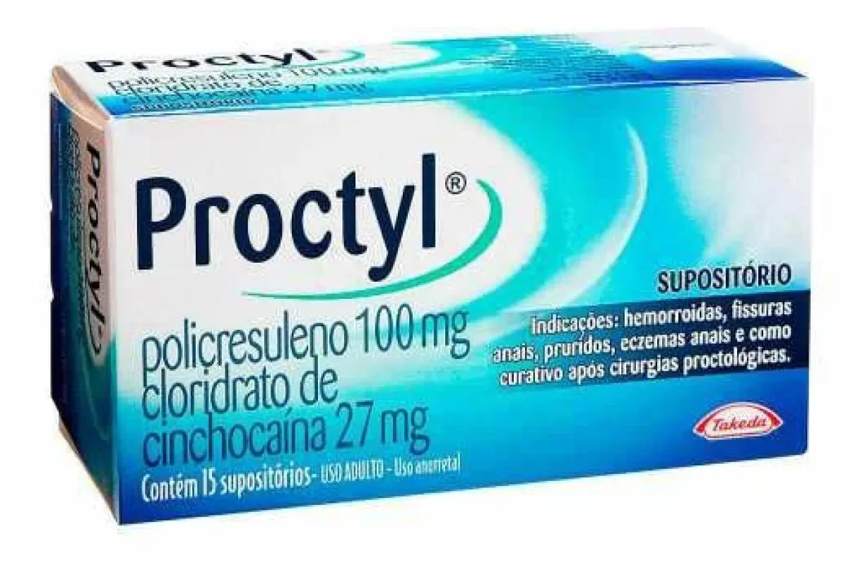 PROCTYL SUPOSITÓRIO C/15 UNIDADES