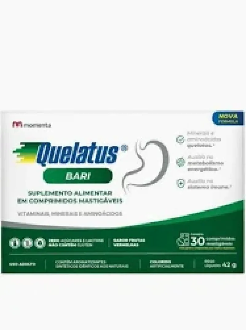 SUPLEMENTO ALIMENTAR QUELATUS BARI - 30 COMPRIMIDOS MASTIGÁVEIS