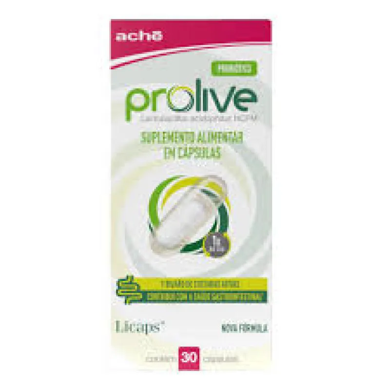 SUPLEMENTO ALIMENTAR PROLIVE - 30 CáPSULAS