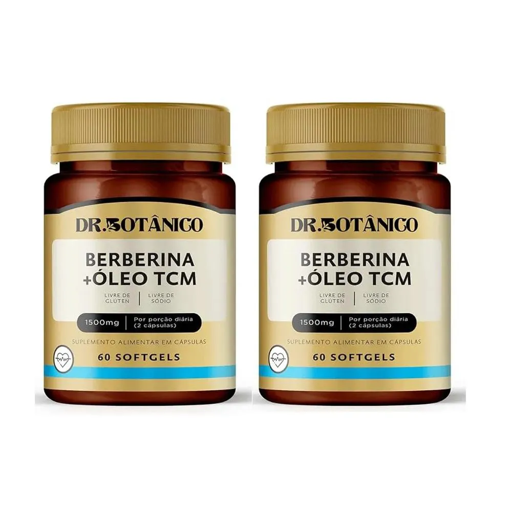 KIT 02 BERBERINA + OLEO TCM 1500MG 60 SOFTGELS DR. BOTANICO
